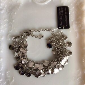 Silver Sparkling Layered Bracelet